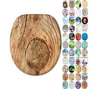 Sanilo Tapa de inodoro, gran selección de atractivos asientos para WC y duradera de madera (Rústico)