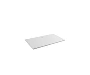 Sanindusa plato extraplano rectangular acrílico 160 cm blanco Open de Unisan - Sin válvula / 75 cm