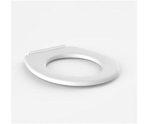 Sanit 56.022.01.0000 Asiento de Inodoro Blanco con bisagras de Acero al Cromo-níquel sin Tapa