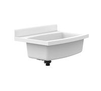 Sanit Lavabo Maxi (plástico resistente a los golpes, blanco, capacidad 33 L, rebosadero, accesorios) 60.013.01.0099