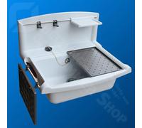 Sanit Sumidero Set Plástico Canal de Lavado 55x45 CM Granito Ablageset Antracita