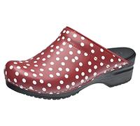 Sanita Fenja | Zuecos Abiertos | Producto Artesanal Original para Mujer | Plantilla de Forma anatómica con Espuma Blanda | Rojo | 38 EU
