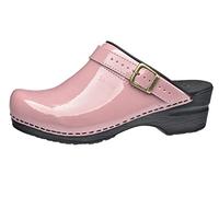 Sanita Freya | Zuecos Abiertos | Producto Artesanal Original para Mujer | Plantilla de Forma anatómica con Espuma Blanda | Correa de talón Ajustable | Rosa | 39 EU