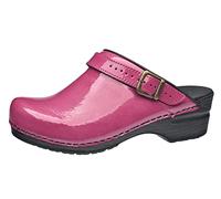 Sanita Freya | Zuecos Abiertos | Producto Artesanal Original para Mujer | Plantilla de Forma anatómica con Espuma Blanda | Correa de talón Ajustable | Rosa Fucsia | 38 EU
