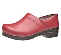 Sanita Professional Izabella | Zuecos Cerrados | Producto Artesanal Original para Mujer | Plantilla de Forma anatómica con Espuma Blanda | Rojo | 41 EU