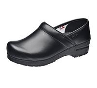 Sanita Professional PU | Zuecos Cerrados | Producto Artesanal Original para Mujer | Plantilla de Forma anatómica con Espuma Blanda | Negro | 39 EU