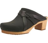 Sanita Señoras Zueco Abierto Madera-Manuella Cuadrado Abierto Negro EUR 36