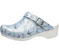 Sanita Zueco abierto para mujer Animal Zebra Azul claro EUR 42