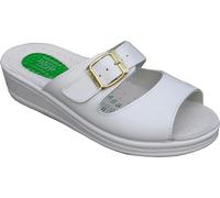 Sanital Light 1363 Gel - Regleta de piel, ligera y cómoda, plantilla acolchada antigolpes, artesanía italiana. Se recomienda comprar una talla más grande, Color blanco., 41 EU