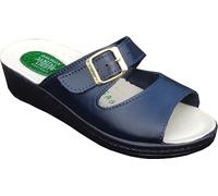 Sanital Light 1363 Gel - Zapatillas de piel mujer, plantilla acolchada, ligeras y cómodas, transpirables, artesanía italiana, turquesa, talla 39 EU