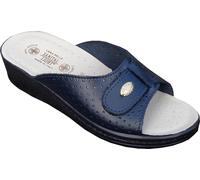 Sanital Light 1374 - Regleta de piel, ligera y cómoda, plantilla acolchada antigolpes, empeine perforado transpirable, artesanía italiana. Se recomienda comprar una talla más grande., turquesa, 38 EU