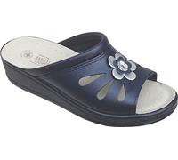Sanital Light - Zapatilla de Piel con Plantilla anatómica de Piel Anti-Shock - 1342 - Azul 38