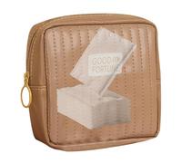 Sanitary Napkin Storage Bag, Menstrual Pad Zipper Bag, compacto y portátil 4,33 x 1,97 in, reutilizables Sanitary Pads, PU Leather Pad Holder for Women and Teen Girls