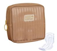 Sanitary Napkin Storage Bag, Pu Leather Menstrual Pad Zipper Pouch