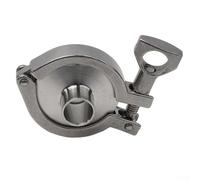 Sanitary SS304 Juego de virola de soldadura con abrazadera triple y junta de PTFE para conexiones de tuberías de alimentos y farmacéuticas (19 mm)