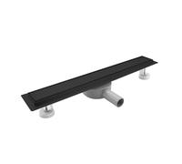 SaniteModar Canaleta de Ducha Negro 60cm, Sumidero Ducha con 360° Sifón y Filtro, Desague Ducha, Panel 2 en 1