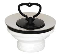 Sanitop-Wingenroth Simplex 221443 - Válvula de desagüe para Fregadero, Rosca estándar, con Anillo de plástico, Acero Inoxidable Cromado