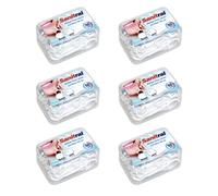 Sanitral Palillos de hilo dental, hilo dental fuerte no triturado, 2 en 1 palillo de dientes de limpieza anticipada con estuche de viaje transparente, perfecto para familia, hotel, viajes (300 piezas)