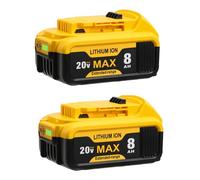 SANIU Batería de iones de litio de repuesto de 8.0 Ah para DeWalt 20V MAX compatible con herramientas eléctricas inalámbricas De-Walt de 20 voltios DCB208 DCB207 DCB206 DCB204 DCB201 DCB203 DCB181
