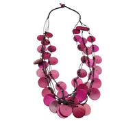 Sanixa Karma NH10355787 Statement - Collar de madera para mujer (55 cm, cadena de madera, 55 cm), color rosa