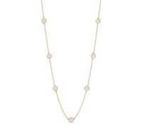 Sanixa Karma NH11582966 - Collar largo de flores de 100 cm para mujer, dorado, negro o blanco, cadena para suéter, regalo para mujeres, cadena de flores, impermeable, hipoalergénico, 100 cm, Metal, No