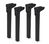 SANJIAOJIA 4 Piezas Patas Plegables para Mesa,Patas de Escritorio de Metal,Pies de Soporte Hierro 90° para Muebles,Repuesto para Ordenador Portátil,Armario,Sofás,Incluye Tornillos (70cm,Black)