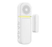 SanJie Timbre de puerta y sensor de alarma abierta para puerta izquierda, retardo instantáneo o 30s/1/2 mínimo, 27 campanillas, silencio a 110 dB, alarma de puerta de entrada cuando se abre para