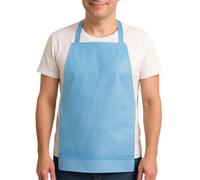 Sanjoma Chemical Solutions Babero Desechable Impermeable BC01 64x36cm - Celulosa + Polietileno - Con Bolsillo Recoge Líquidos y Cintas de Sujeción - Uso Profesional y Doméstico (Azul, Pack 500)