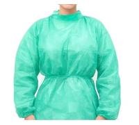 Sanjoma Chemical Solutions Pack de 10 Batas Verdes de Paciente Desechable Polipropileno Peso 25g - Talla XXL (115cm Alto x 132cm Ancho x 58cm Manga)