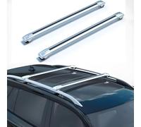 SANJSJHXJ 2 Piezas Coche Bacas Personalizadas para VW Transporter T6/T6.1 2016-2023, con Cerradura Aluminio Baca Portaequipajes para Portabicicletas Portaequipajes Techo Soporte para Esquís,Silver