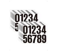 SanKristo 10 de Hojas Pegatinas Números Adhesivos, 10 CM Numeri Adesivi, Impermeables Vinyl Numero Puerta Exterior Pegatina, Large Number Stickers para Puertas, Coches y Botes de Basura (Negro)
