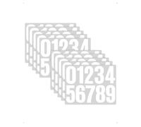 SanKristo 10 de Hojas Pegatinas Números Adhesivos, 10 CM Numeri Adesivi, Impermeables Vinyl Numero Puerta Exterior Pegatina, Large Number Stickers para Puertas, Coches y Botes de Basura (Blanco)