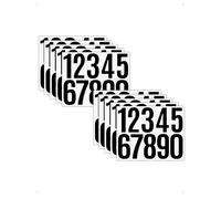 SanKristo 10 de Hojas Pegatinas Números Adhesivos, 8 CM Impermeables Vinyl Numeri Adesivi, Numero Puerta Exterior Pegatina, Large Number Stickers para Basura, Coches y Botes de Puertas (Negro)