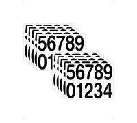 SanKristo 10 de Hojas Pegatinas Números Adhesivos, Impermeables Vinyl Numeri Adesivi, 10 CM Numero Puerta Exterior Pegatina, Large Number Stickers para Puertas, Coches y Botes de Basura (Negro)