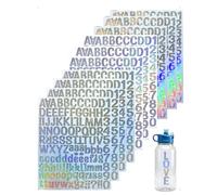 SanKristo 10 Hojas Letras Adhesivas Stickers, Laser Pegatinas Scrapbooking Alfabeto Grandes Colorido, Impermeabili Pegatinas Letras Vinilo Números, para Scrapbooking Cassette Postali