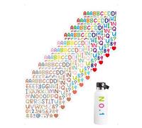 SanKristo 10 Hojas Letras Adhesivas Stickers, Pegatinas Scrapbooking Alfabeto Grandes Colorido, Impermeabili Pegatinas Letras Vinilo Números, para Scrapbooking Cassette Postali