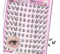 SanKristo 100 Unidades de Pestañas Pre Glue, Falsas Pestañas Individuales de Ojo de Zorro, Kit de Extensión Lashes Diy, Pestañas Autoadhesivas Finas Y Esponjosas, 9-14 Mm
