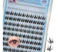 SanKristo 104 Unidades de Pestanas Postizas Pre Glue, Pestañas Postizas Individuales, Pestañas Autoadhesivas, Kit de Extensión Lash Diy (Pestañas Anime + Pestañas Inferiores), 11-12 Mm