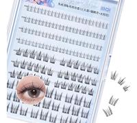 SanKristo 105 Unidades de Pestanas Pre Glue, Kit de Extensión de Pestañas de Gato + Girasol + Inferiores, Pestañas Autoadhesivas para Usar En Segundo Lugar, Lash Finas Y Gruesas Diy, 10-12 Mm