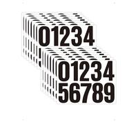 SanKristo 14 de Hojas Pegatinas Números Adhesivos, 10 CM Numeri Adesivi, Impermeables Vinyl Numero Puerta Exterior Pegatina, Large Number Stickers para Puertas, Coches y Botes de Basura (Negro)