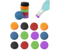 SanKristo 18 Piezas Tapones Silicona Colores Botellas Cristal, Tapa de Botella de Vino Reutilizables Lavables, Tapon Universales Mantener Frescura Vino Cerveza Champán Aceite Jugo Botellas Cristal