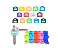 SanKristo 30 pcs Fundas para Llaves de Silicona, Flexibles Tapas para Llaves, Silicone Marcador de Llaves, Key Covers Caps, 10 Colores, para Identificar y Organizar las Llaves sin Esfuerzo
