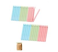 SanKristo 30 Piezas Pinzas Bolsas Alimentos, Pinza Cierre Bolsa de Alimentos Reutilizable Clip de Cierre de Cocina Multicolor Clip de Sellado para Alimento Frescos, Aperitivos, Café, 15cm + 12cm