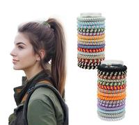 SanKristo 30 Unidades de Gomas para el Pelo Estilo Boho, Mini Gomas Elásticas para Cabello Grueso y Fino, Pulseras Elásticas, Gomas para el Pelo que no Dañan el Cabello, Variados, 2 Estilos
