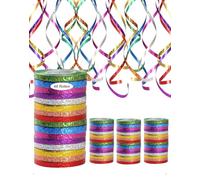 SanKristo 480 Colors Curling Ribbons, Serpentinas de Cumpleaños, Cinta para Globos Regalos, Decoración para Fiestas de Cumpleaños, Nochevieja, Carnaval, Bodas, Cinta de Regalo