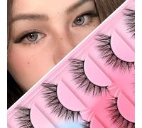 SanKristo Pestanas Cluster en Tira, 5 Pares de Pestañas Ojo Gato, Pestañas Postizas Kit de Extensión Lash, Lashes Gruesas y Esponjosas para Principiantes, 10-16 Mm