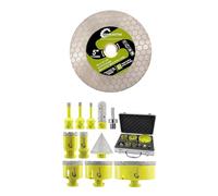 SANLEETEK Juego de Brocas Diamante 11piezas y SANLEETEK Disco Diamante Azulejos 125mm