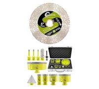 SANLEETEK Juego de Brocas Diamante y SANLEETEK Disco Diamante Azulejos 125mm