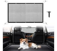 SANLIUBA Reja Coche Perro Maletero,Rejilla Separadora para Maletero de 110 Cm x 75 Cm con Cuerda Ajustable y Ganchos para El Asiento Trasero, para SUV, Camiones y Turismos (Negro)