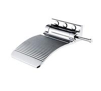 Sanliv Reposapiés plegable de latón macizo para ducha, acabado cromado pulido